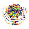 3/4" - 1" Jumbo Plastic Lacing Beads &amp; Strings Set - 100 Pc. Image 1