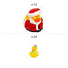 3/4&quot; - 2&quot; Micro &amp; Regular Christmas-Themed Rubber Ducks Assortment Kit - 36 Pc. Image 1