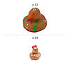 3/4" &amp;#8211; 2" Micro &amp; Regular Gingerbread Rubber Ducks Assortment Kit Image 1