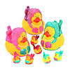 3/4" - 2" Micro &amp; Regular Mermaid Rubber Duck Assortment - 36 Pc. Image 1