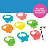 3/4" Bulk 144 Pc. Bright Spring Colors Plastic Ring Assortment Image 2