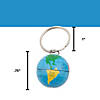 3/4" Bulk 144 Pc. Earth Globe Blue Metal Keychains Image 1