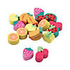 3/4" Bulk 300 Pc. Mini Fruit-Shaped Multicolor Rubber Erasers Image 1