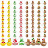3/4" Bulk 72 Pc. Christmas Character Micro Rubber Duck Assortment Image 1