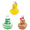 3/4" Bulk 72 Pc. Christmas Character Micro Rubber Duck Assortment Image 1