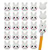 3/4&quot; Easter Bunny Character Pencil Eraser Toppers - 24 Pc. Image 1