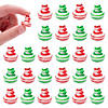 3/4" Micro Striped Peppermint Candy Rubber Ducks &amp;#8211; 24 Pc. Image 1