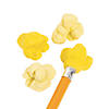 3/4&quot; Mini Popcorn-Shaped Rubber Eraser Pencil Toppers - 24 Pc. Image 1
