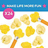 3/4&quot; Mini Popcorn-Shaped Rubber Eraser Pencil Toppers - 24 Pc. Image 2