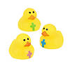 3/4" Religious Cross Micro Rubber Ducks Assortment - 24 Pc. Image 1