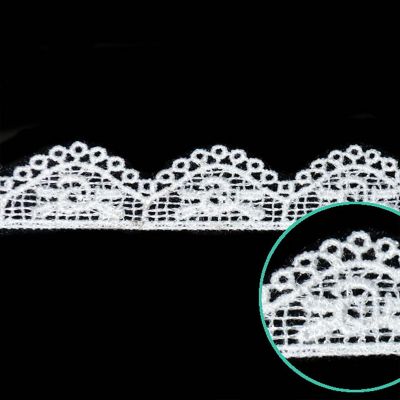 3/4"x30 Yards White Venise Lace Trim Image 1