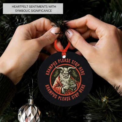 3.5" Metal Gothic Krampus, Stop Here Image 1