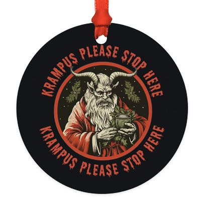 3.5" Metal Gothic Krampus, Stop Here Image 2