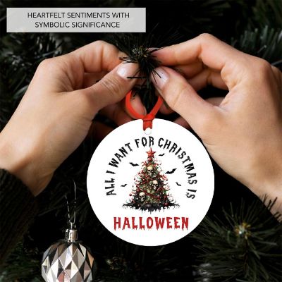 3.5" Metal Gothic Ornament, Xmas Hell Image 1