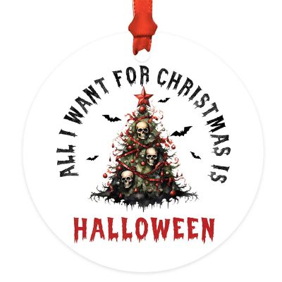 3.5" Metal Gothic Ornament, Xmas Hell Image 2