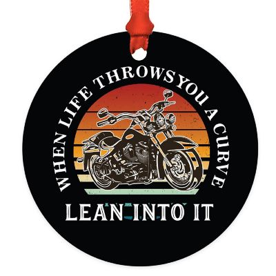 3.5" Metal Motorcycle Handlebar Ornament Image 2
