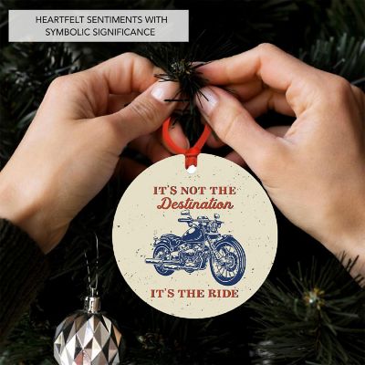 3.5" Metal Motorcycle Ornament, Ride Image 1