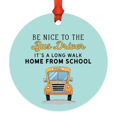 3.5" Metal Ornament, Nice Bus Driver Image 2