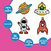 3" - 5" Outer Space Astronauts, Rockets & Planets Plastic Suncatchers - 24 Pc. Image 2