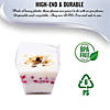 3.5 oz. Clear Small Square Disposable Plastic Cups (132 Cups) Image 3