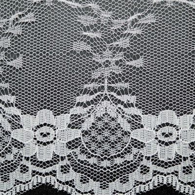 3.5" x 200 Yards White Flat Lace Trim Roll Image 2