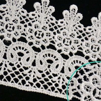 3.5"x15 Yards White Venice Lace Trim Image 1