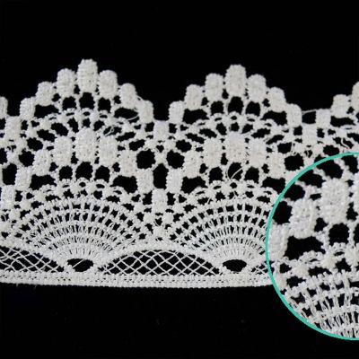 3.5"x15 Yards White Venise Lace Trim Image 1