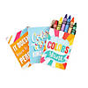 3" 6-Color Happy Day Encouraging Classic Pointed Crayons - 24 Boxes Image 1