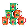 3" 8 oz. Holiday Gingerbread Man BPA-Free Plastic Mugs - 12 Ct. Image 1