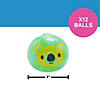 3" Bright Colors Animal Faces Foil Water Squeeze Balls - 12 Pc. Image 2