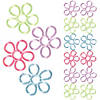 3" Bright Colors Stretchy Rubber Fidget Flowers - 12 Pc. Image 1