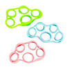 3" Bright Green, Blue & Pink Finger Stretcher Rubber Fidget Toys - 12 Pc. Image 1