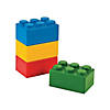 3" Bright Red, Yellow, Blue & Green Color Brick Stress Toys - 12 Pc. Image 1