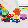 3" Brightly Colored Paw Print-Shaped Foam Stress Toys - 12 Pc. Image 3