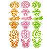 3" Bulk 144 Pc. Easter Character Stencil Plastic Bookmarks Image 1
