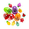 3" Bulk 48 Pc. Mochi Squishy-Filled Bright Plastic Easter Eggs Image 1