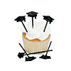 3" Bulk 72 Pc. Graduation Cap Black Plastic Food Picks Image 1