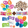 3" Bulk 96 Pc. Religious Candy Filler & Bright Plastic Easter Eggs Kit Image 1