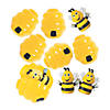 3" Busy Bee Finger Puppet-Filled Easter Eggs - 12 Pc. Image 1