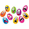3" Crazy Faces Plastic Easter Eggs - 10 Pc. Image 1