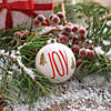 3" DIY Ceramic Glazed Solid Color Christmas Ball Ornaments - 6 Pc. Image 1