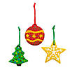 3" DIY Ceramic Star, Bulb & Evergreen Tree Christmas Ornaments - 12 Pc. Image 1