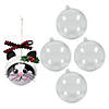 3" DIY Medium Clear Plastic Christmas Ball Ornaments - 4 Pc. Image 1