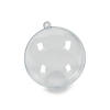 3" DIY Medium Clear Plastic Christmas Ball Ornaments - 4 Pc. Image 1