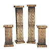 3 Ft. - 6 Ft. 3D Rustic Column Cardboard Stand-Up Set - 4 Pc. Image 1