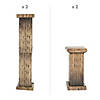 3 Ft. - 6 Ft. 3D Rustic Column Cardboard Stand-Up Set - 4 Pc. Image 1