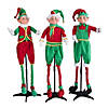 3 Ft. Classic Christmas Standing Elves Polyester Decoration Set Image 1