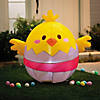 3 ft. Easter Whimsy Yellow Chick in Egg Airblown Decoration Image 1