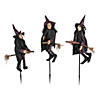 3 Ft. Scary Witch Plastic Yard Stake Halloween Decorations - 3 Pc. Image 1