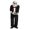 3 Ft. Standing Black &amp; White Skeleton Butler Halloween Decoration Image 1